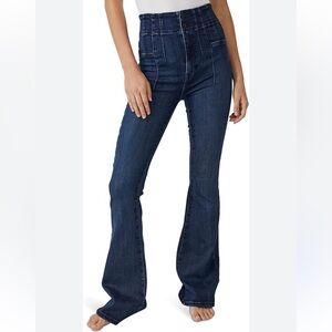 We The Free Dark Blue Flare  crop Jeans